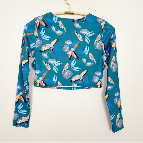 PATAGONIA Swell Seeker Cropped Rashguard L Parrot - Picture 3 of 8